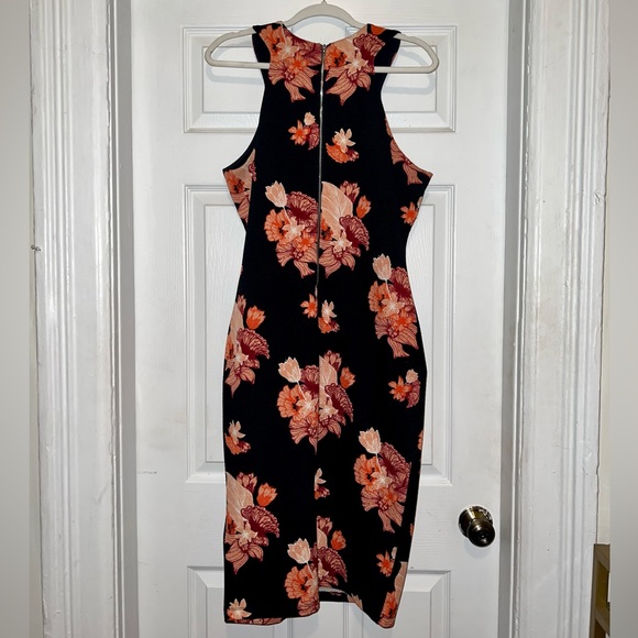 HM Floral Racerback Bodycon Midi Dress - Picture 2 of 3